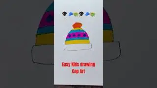 Easy Drawing For Kids Cap 🧢🎓 #art #easydrawingforkids #kidsvideo #artforkids #drawing #howtodraw