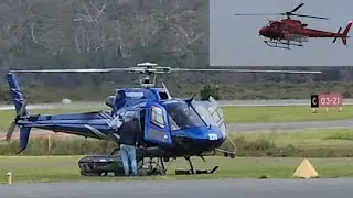 2 Airbus H125 (Eurocopter AS350) Squirrel Helicopters at Merimbula Airport