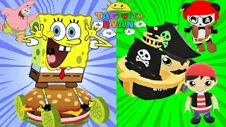Tag With Ryan Pirate Ryan, Combo Panda And Red Titan vs SpongeBob Run All Characters Gameplay