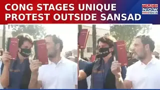 Congress Leaders Stage Unique Protest Against BJP Outside The Parliament | Winter Session