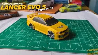 DIY Mitsubishi Lancer evo 5 with paper tutorial + free patterns - Divan evo - Lavahicrafts