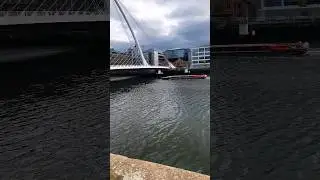 Dublin city through boat 4k60fps #samsung #europe #4k #travel #viral #ireland #boat #river #cruise