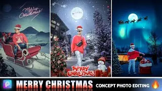 Christmas Photo Editing Tutorial in Picsart | Christmas Photo Editing 2021 | Christmas Editing