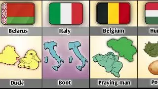 World countries map look like different things