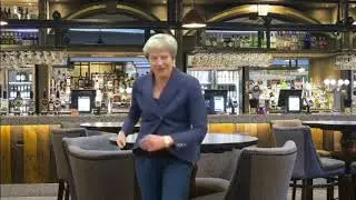 THERESA MAY DANCING ALONE IN WETHERSPOONS