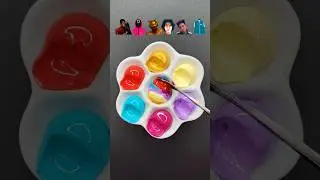 Угадай смешанный цвет кальмара. Игра 3 (часть 136) #игра в кальмара #игра в кальмара3 #смешивание...