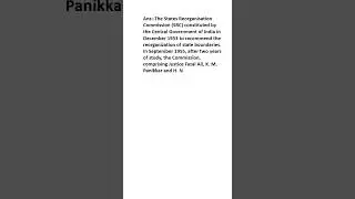 What is States Reorganisation Commission?