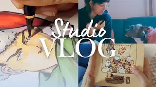 🎨 Paint Marker + Watercolor Art Studio Vlog: a chill weekend of creating ✏️