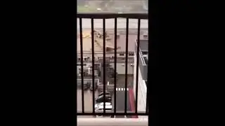 Typhoon Jebi hitting Osaka, Japan 04 09 2018