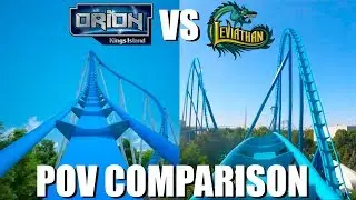 Orion VS Leviathan POV Comparison - Kings Island's Newest Roller Coaster!