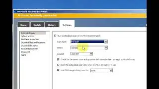 Setup a Scheduled Scan for Windows Security Essentials