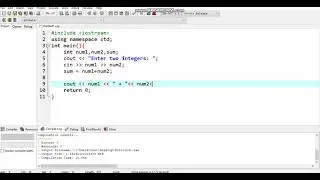 C++ 2-dars (Ikki sonni qo'shish)