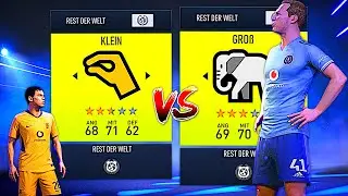 KLEINSTE GEGEN GR&Ouml;&szlig;TE SPIELER !!! 🆚😳 FIFA 22 Karrieremodus Experiment
