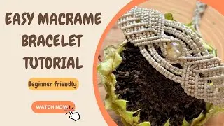 Easy Macrame Bracelet Tutorial | Beginner Friendly with Stone Bead Center