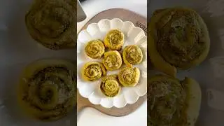 Cheese Pesto Pinwheels Snack Recipe made in Air Fryer | Airfried Snack #recipe #shorts