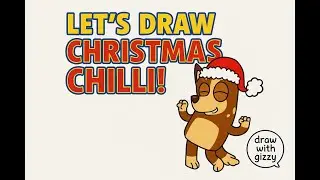How to Draw Christmas Chilli (Bluey's Mom) 🎅🐾 | Easy for Kids l Kolay Bluey Karakter &Ccedil;izimleri