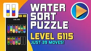 Water Sort Puzzle Level 6115 Walkthrough [39 Moves!]