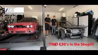 Two BMW E30's getting a little something.