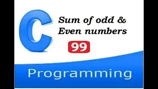 C program to calculate sum of odd and even numbers in an array