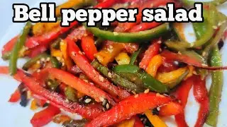 Fried Bell pepper salad recipe। Bell pepper salad for weight loss। Capsicum salad। Tricolour recipe।