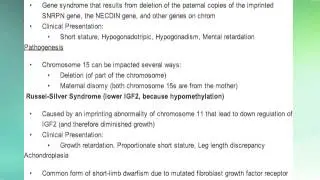 Genetics of Short Stature - Dr M. Hanna