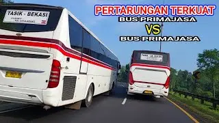 pertarungan terkuat ‼️bus primajasa vs bus primajasa di lingkar gentong