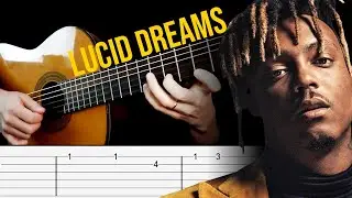 LUCID DREAMS Guitar Tabs Tutorial | Cover | Juice WRLD vocals and Guitar Intro