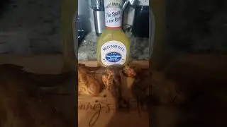 Smoked chicken with sweet baby Ray Mustard BBQ sauce!