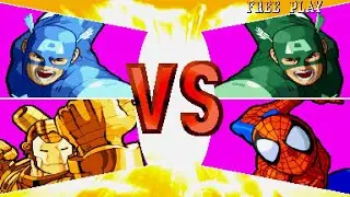 (PS4) Marvel vs Capcom Gold War Machine and Captain America arcade mode