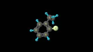 Mol&eacute;cula de 1-etil-2-fluorobenceno