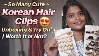 Korean Hair Clips Unboxing 💖 | Trending Cute & Aesthetic Clips 😍 | Bhava’s Life #koreanhairclips