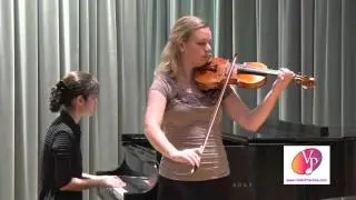 G major scale, 2 octaves on violin with piano