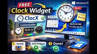 ClocX Adds a Free Clock Widget on your Windows 11 and 10 PCs | GearUpWindows Tutorial