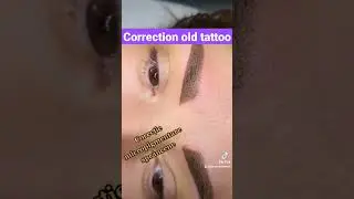 Eyebrows correction old tattoo #shorts#microblading #eyebrows