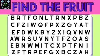 Word Searching Vocabulary Game | 2021 | MindBright- Find the fruit🍉 🍊 games word search puzzles.