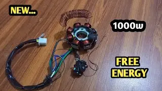 A unique method of generating motorcycle magnet coil  energy||Free energy