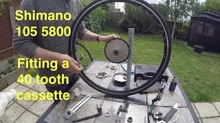 Shimano 105 (5800 series) fitting a 40 tooth cassette