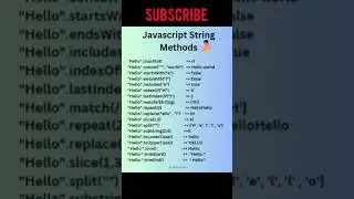 JavaScript string methods