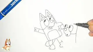 Quick Bluey Drawing Challenge for kids ✨