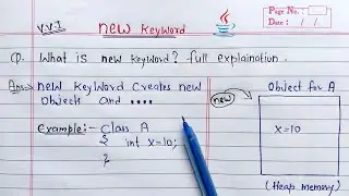 new keyword in java | Learn Coding
