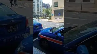 Police Cars Found On The Street In Macau