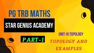 PG TRB MAT TOPOLOGY & EXAMPLE PART 1@stargeniusacademydpi