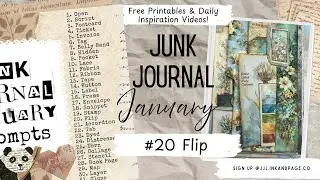 Junk Journal January |#20 Flip| Free Printable Project | Easy Page Flaps