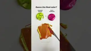 Golden Green Shines Beside Rich Maroon #colormixing #satisfying