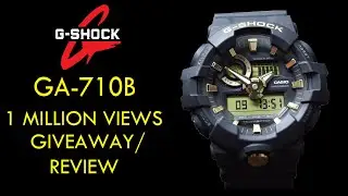 *ПОБЕДИТЕЛЬ ОБЗОРА И РОЗЫГРЫША* Аналоговые цифровые прочные часы Casio G Shock GA-710