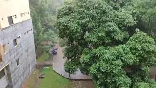 Rain in IISc - View From New Boys Hostel