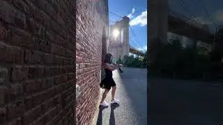 cough song outfit transition video at brooklyn bridge park dumbo nyc new york city