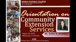 Orientation on the Community Extension Services of the Divina Pastora College