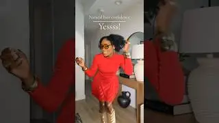 Маленькое красное платье и мои натуральные волосы ✨🤌🏾 #ootd #valentinesday #naturalhair #outfitin...