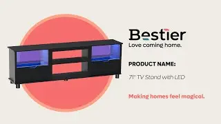 71-Inch TV Stand with LED Lights